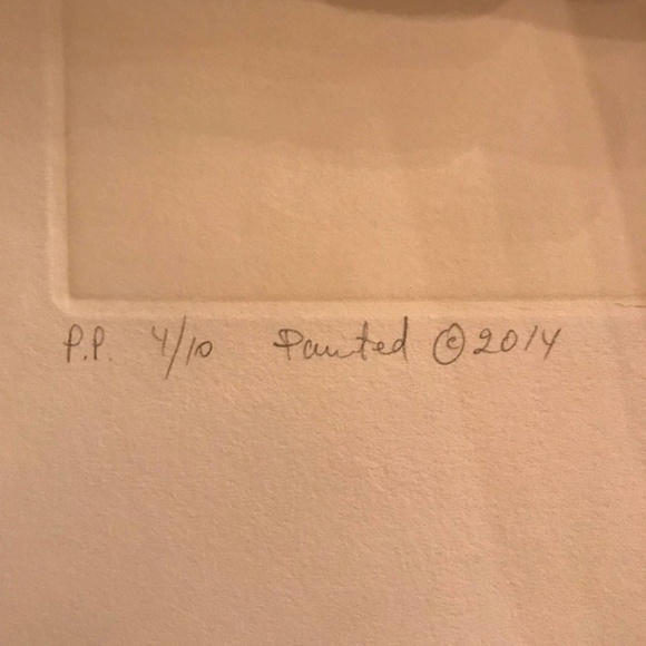 "Painted" Limited Ed Etching by Guillaume Azoulay - Picture 3 of 5